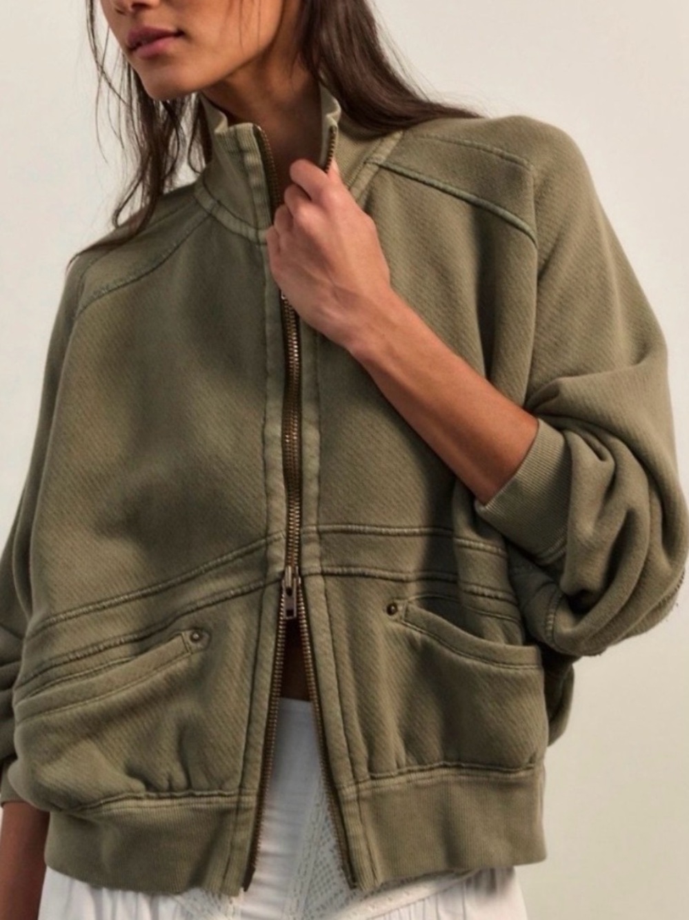 Free People We The Free Thunder Cardi. NWT. Summer pine